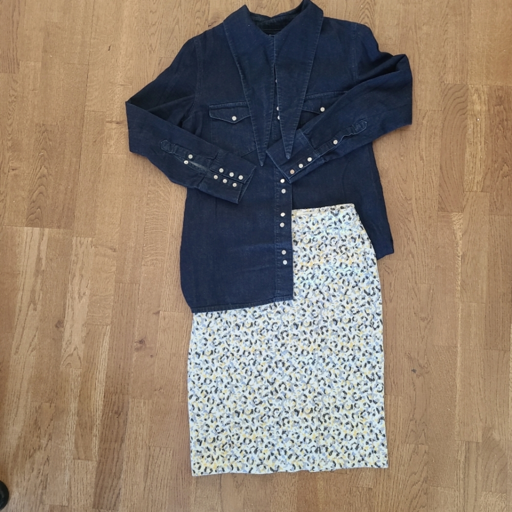 MAEVE Leopard Jacquard Knit Pencil Skirt